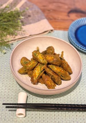 京おくらのカレーから揚げ-レシピのメイン写真