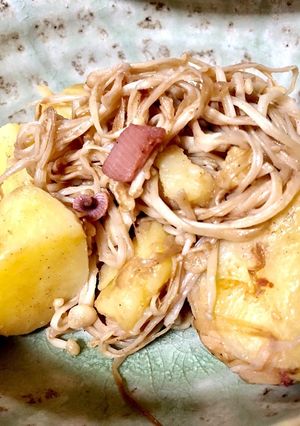 エノキじゃがいもイカの塩辛焼き-レシピのメイン写真