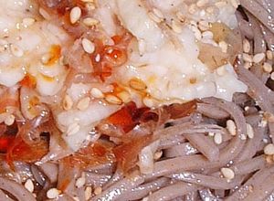 冷みそ芋蕎麦（乾麺）・ごま油とかつお風味-レシピのメイン写真