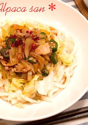 食べるラー油で＊旨辛混ぜうどん♡-レシピのメイン写真