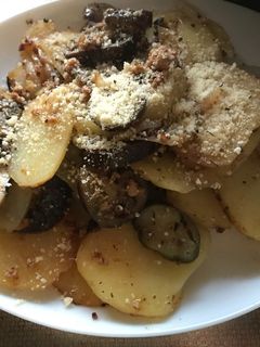 じゃがいもとナスのチーズカレー炒め-レシピのメイン写真