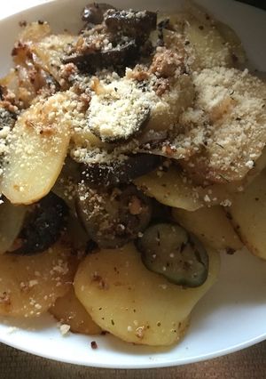 じゃがいもとナスのチーズカレー炒め-レシピのメイン写真