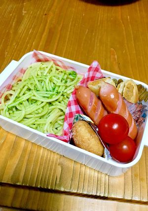 中学生女子 バジルパスタ弁当-レシピのメイン写真