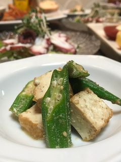 厚揚げとおくらのゴマぽんマヨ和え-レシピのメイン写真