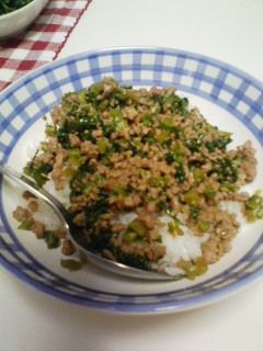 ♡挽肉とかぶの葉っぱのポロポロそぼろ♡-レシピのメイン写真