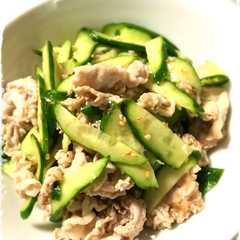 รูปของ サッパリ！冷しゃぶとキュウリの梅肉和え