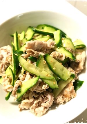 サッパリ！冷しゃぶとキュウリの梅肉和え-レシピのメイン写真