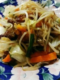 時短*鶏の唐揚げとカット野菜で野菜炒め*-レシピのメイン写真