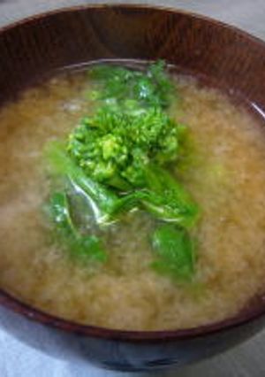 菜の花からし和えのお味噌汁♪-レシピのメイン写真
