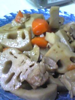 ●れんこんと鶏肉の煮物●-レシピのメイン写真