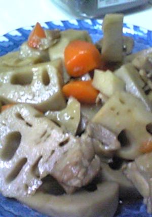 ●れんこんと鶏肉の煮物●-レシピのメイン写真