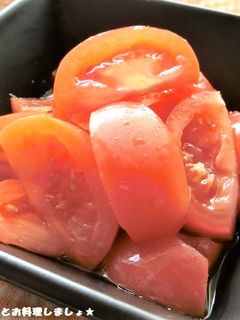 簡単3分★トマトのにんにく酢醤油和え-レシピのメイン写真