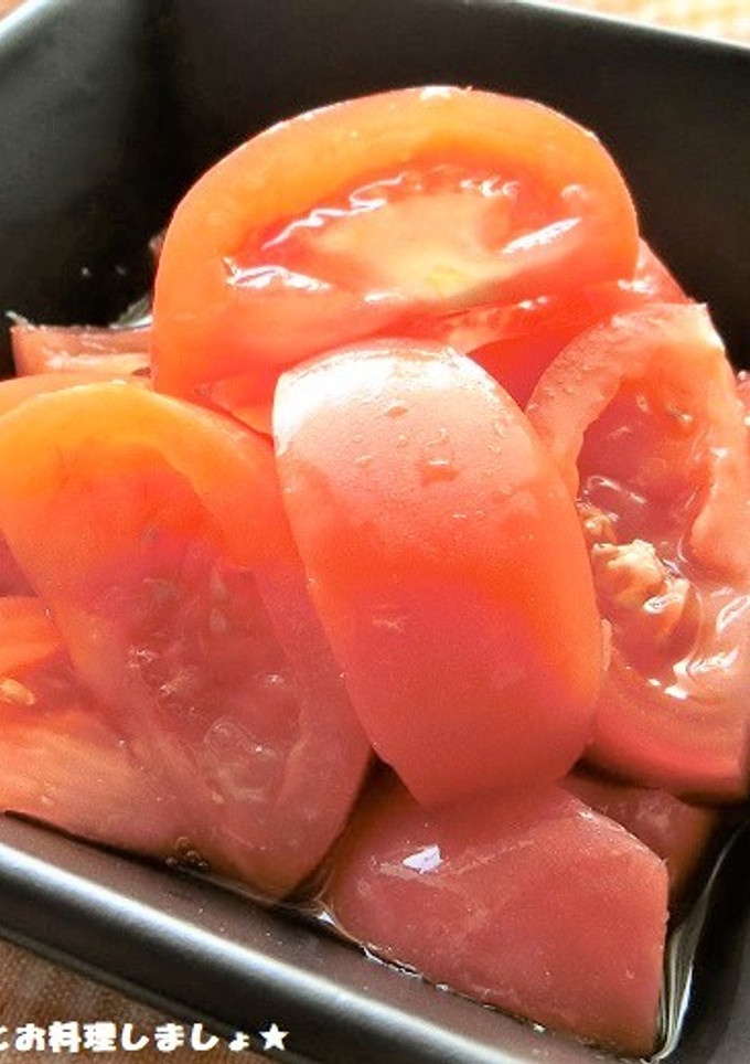 簡単３分★トマトのにんにく酢醤油和え-レシピのメイン写真