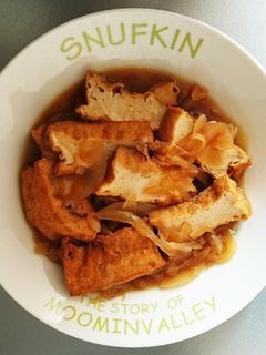 お酢で爽やか(^ω^)厚揚げと玉葱の煮物-レシピのメイン写真