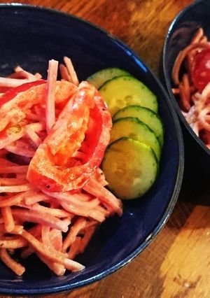 ハムとトマトのサラダ-レシピのメイン写真
