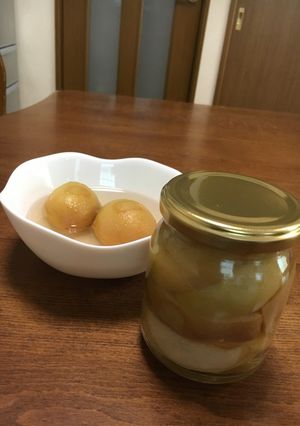 摘果した桃の実のシロップ煮❣️-レシピのメイン写真