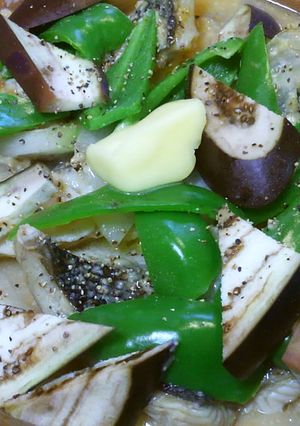 スズキと夏野菜のレンジでみそ煮-レシピのメイン写真