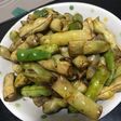 やらず豆(紫いんげん)のバター醤油炒め
