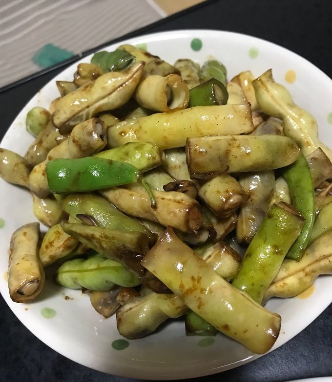 やらず豆（紫いんげん）のバター醤油炒め-レシピのメイン写真