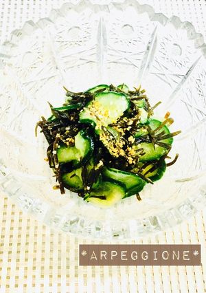 塩酒粕スプレッドで♪胡瓜とひじきの酢の物-レシピのメイン写真