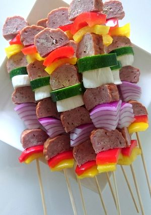 BBQに♡ミートローフと野菜の串焼き-レシピのメイン写真