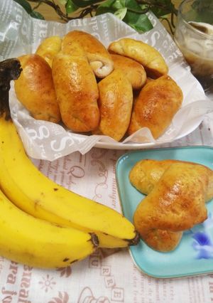 朝食に♡ふわ♪もち♡バナナロールパン-レシピのメイン写真