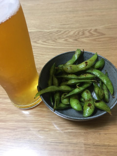 ビールのお供に、簡単!ピリ辛♪ 焼き枝豆-レシピのメイン写真