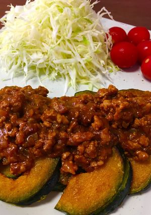 カレーのっけ焼きかぼちゃ-レシピのメイン写真