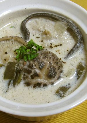 乾しいたけの豆乳スープ-レシピのメイン写真