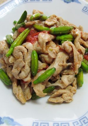 金針菜と豚肉の炒めもの-レシピのメイン写真