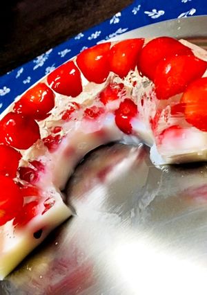 ずぼらnaさくらんぼ二色ゼリー-レシピのメイン写真