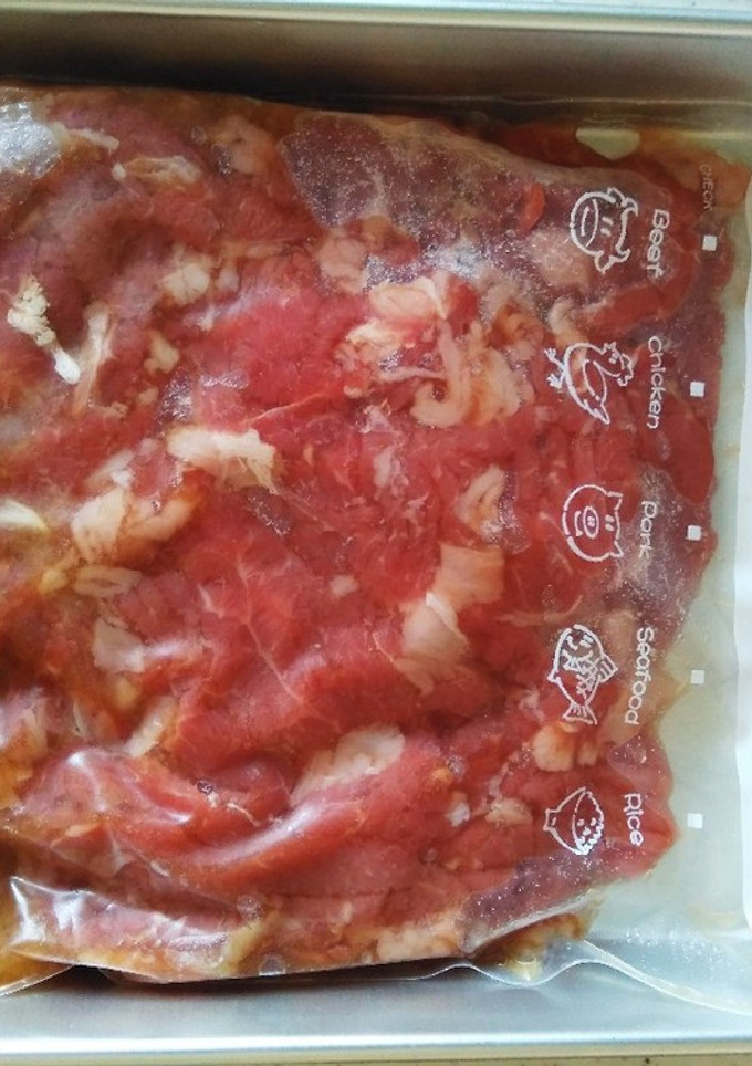 下味冷凍☆簡単♪牛肉と玉ねぎの甘辛炒め-レシピのメイン写真