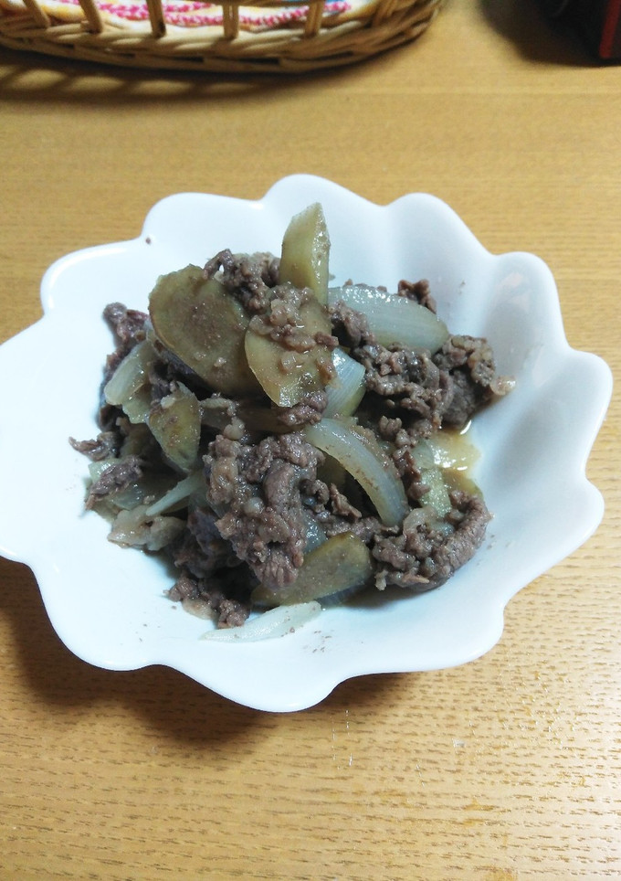 下味冷凍☆牛肉、ごぼう、玉ねぎの簡単炒め-レシピのメイン写真