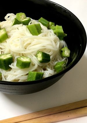 実家飯 生姜たっぷりねぎと鶏肉の温素麺-レシピのメイン写真