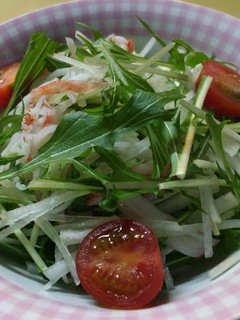 シャキシャキ水菜サラダ♪-レシピのメイン写真
