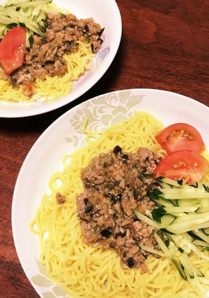 簡単！具だくさん肉みそジャージャー麺-レシピのメイン写真