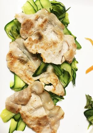 きゅうりとお肉のにんにく酢醤油-レシピのメイン写真