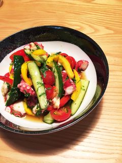 タコと夏野菜のマリネ-レシピのメイン写真