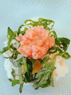 簡単!明太子とごま油のおつまみ そーめん-レシピのメイン写真