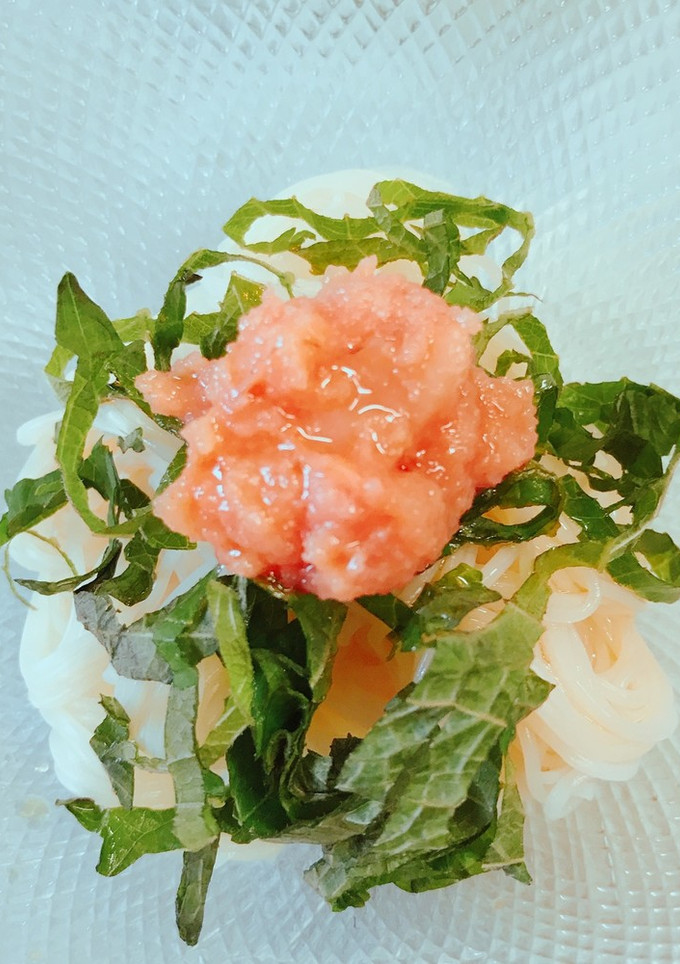 簡単！明太子とごま油のおつまみ そーめん-レシピのメイン写真