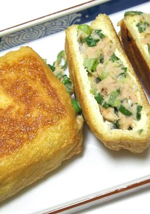 もろみ味噌マヨの油揚げツナ焼き-レシピのメイン写真