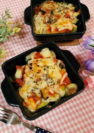 ズッキーニのピザ風チーズ焼き-レシピのメイン写真