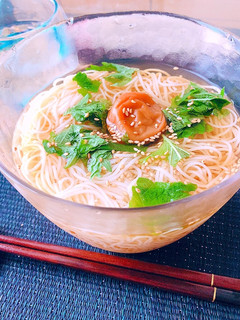 簡単☆さっぱり梅そうめん-レシピのメイン写真