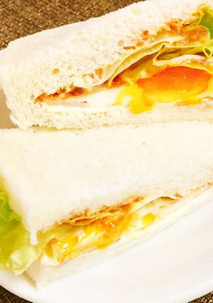 簡単メチャ旨♪ハムエッグサンド-レシピのメイン写真