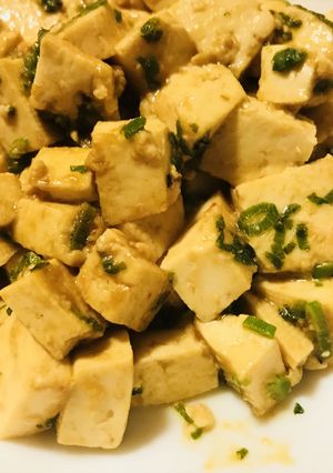 シンプル★豆腐＆ネギの中華みそ炒め-レシピのメイン写真