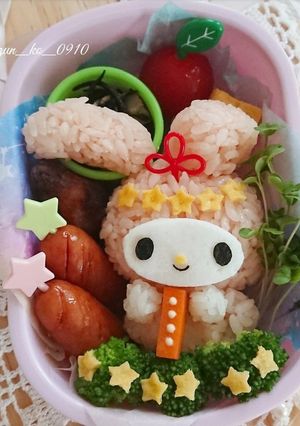 キャラ弁☆マイメロちゃんの七夕弁当-レシピのメイン写真
