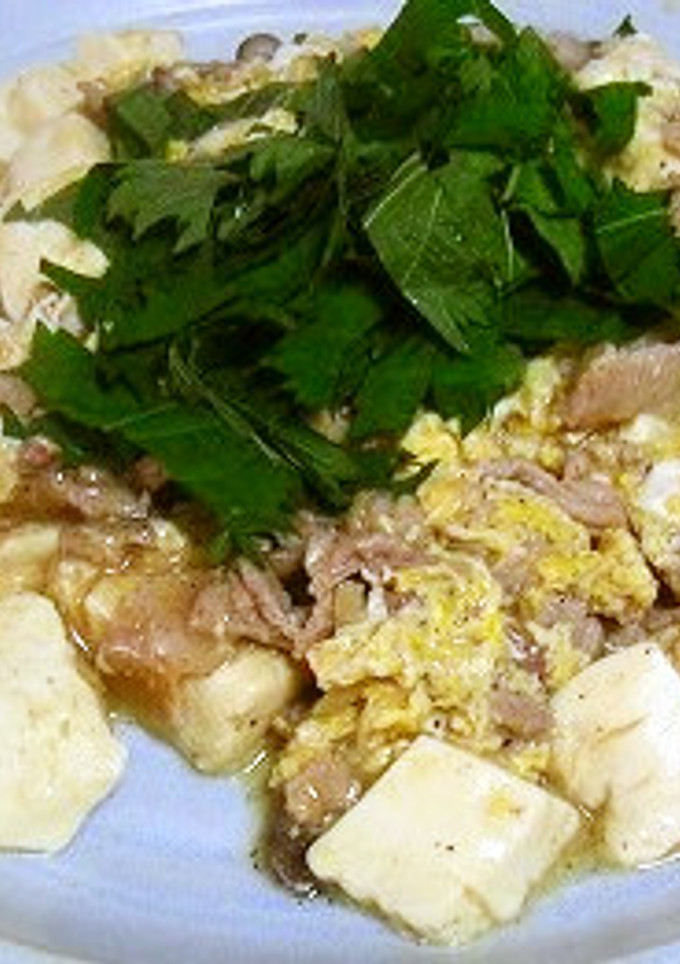 豆腐と豚肉の卵とじ-レシピのメイン写真