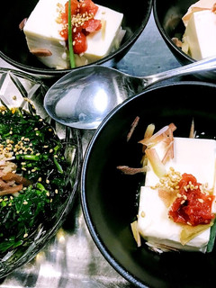 モロヘイヤと梅たたきの冷奴♪-レシピのメイン写真