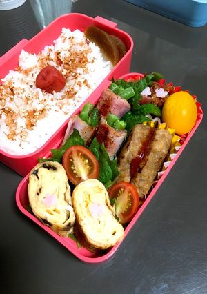 娘のお弁当 ピーマンのカリカリ梅おかか-レシピのメイン写真