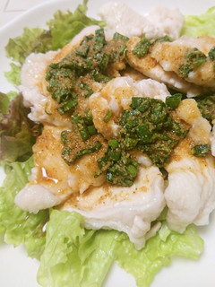 鶏むね肉の冷しゃぶ ごまネギソース-レシピのメイン写真